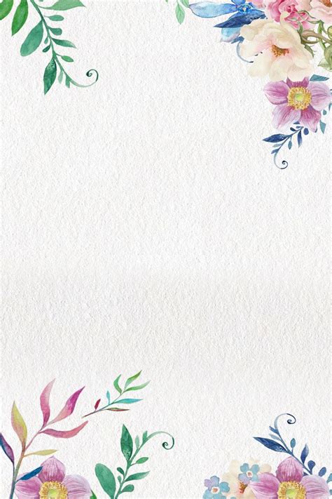 Floral Background Hand Painted Flower Simple Texture Background