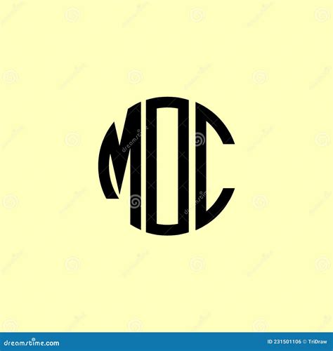 Creative Rounded Initial Letters Moc Logo Vector Illustration