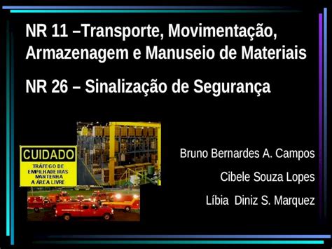 PPT NR 11 Transporte Movimentação Armazenagem e Manuseio de