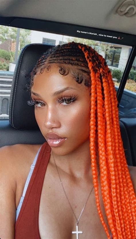 The Best Trendy Modern Knotless Orange Braids African Hairstyles