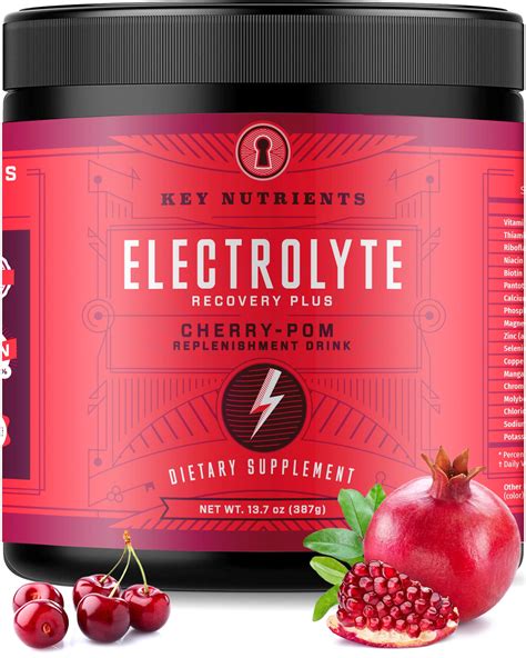 Key Nutrients Electrolyte Powder Blue Raspberry 90 Servings Sugar Free Drink Mix Keto