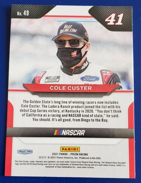 2021 Panini Prizm 49 Cole Custer For Sale Online EBay