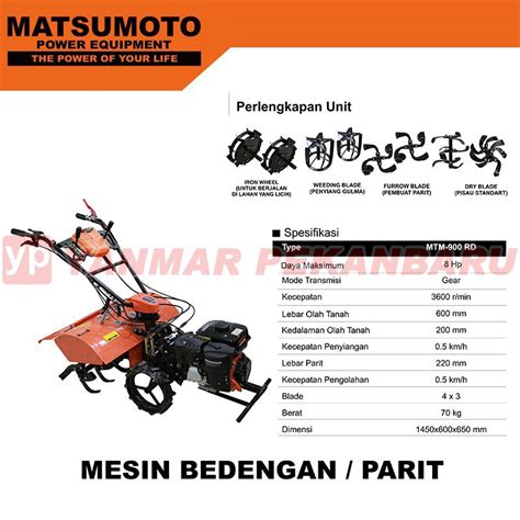 Jual Mesin Bajak Sawah Traktor Tangan Mini Tiller MTM 900 RD