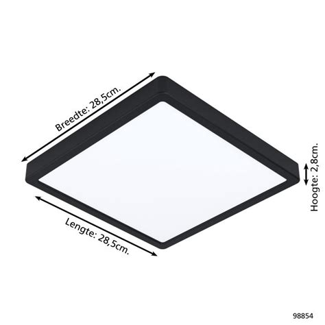 Connect Z Plafondlamp FUEVA Z IP44 Vierkant Zwart Groot Van Den