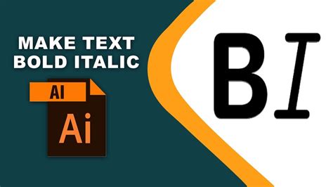 How To Make A Text Bold Italic Font In Adobe Illustrator YouTube