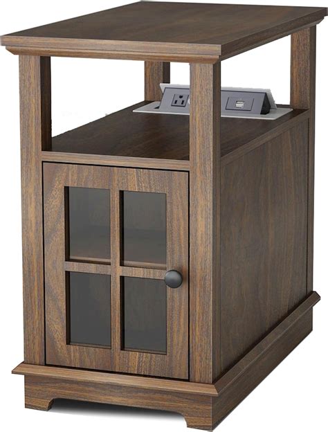 Amazon Knocbel Accent Narrow End Table With Hidden Usb Ports Pull