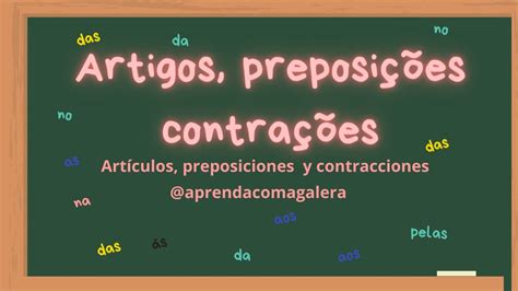 Artículos Preposiciones Y Contracciones Curso De Portugués Aprenda Com A Galera Youtube