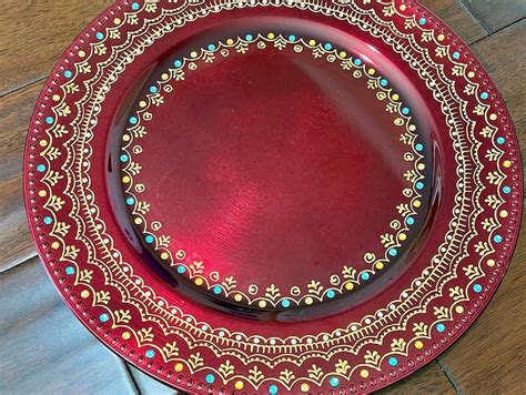 Henna Thaal Diwali Home Decor Indian Festival Mehndi Thaal Etsy