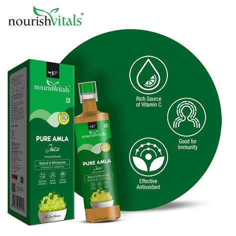 Buy Nourishvitals Pure Amla Juice A Natural Immunity Booster Natural