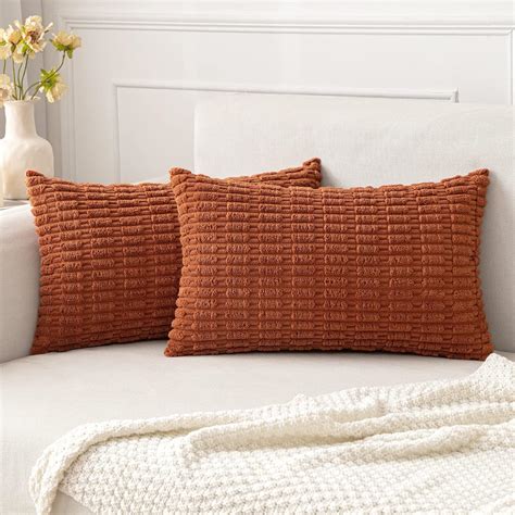 Amazon Miulee Pack Of Corduroy Decorative Throw Pillow Covers