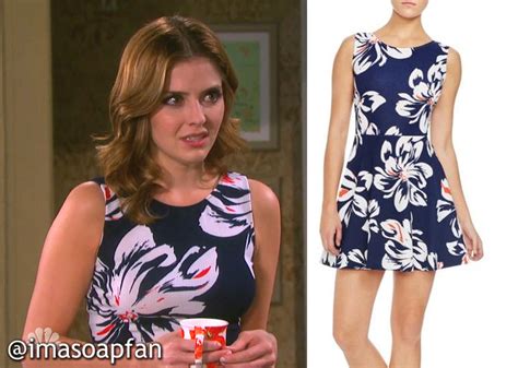 Theresa Donovan's Navy Blue Floral Dress - Days of Our Lives, Season 51 ...