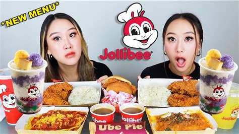 Jollibee Mukbang 🍗 New Spicy Chicken Sandwich Palabok Fiesta