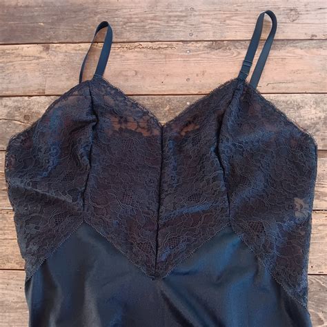 Vintage Deena Fine Lingerie Black Full Slip Dress Wom Gem