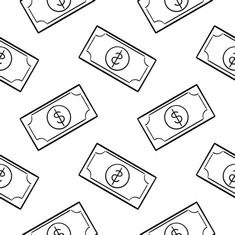 dollar bill hand drawn seamless pattern2 31708426 Vector Art at Vecteezy