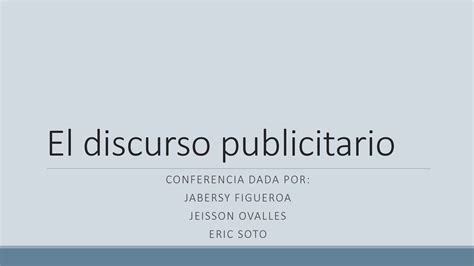 Solution El Discurso Publicitario Studypool