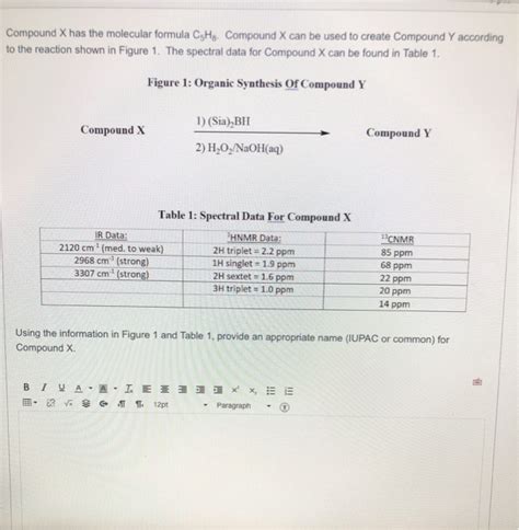 Solved Compound X Has The Molecular Formula Cshg Compound X Chegg