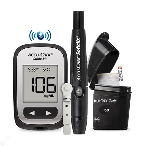 Kit Monitor Glicemia Accu Chek Guide Me Aparelho Para Medir A Glicose