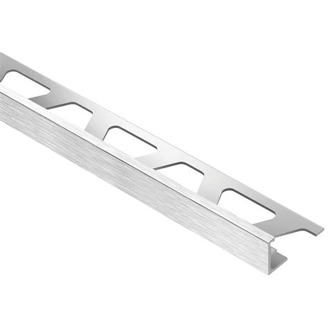 Schluter Schiene Edge Trim 38in Aluminum Brushed Chrome Floor And Decor