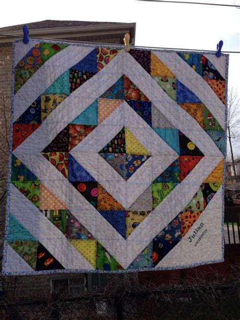 I Spy Diamond Quilt For Julian 2014 Quilts Diamond Quilt Blanket