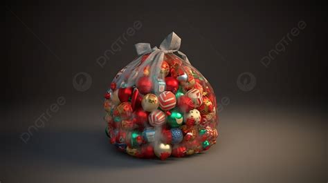 Fondo Adornos Navideños En Una Bolsa Modelo 3d Fondo Evo 003 Render