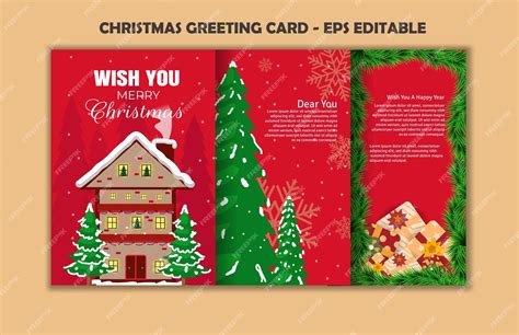 Premium Vector | Gradient business christmas cards template greeting ...