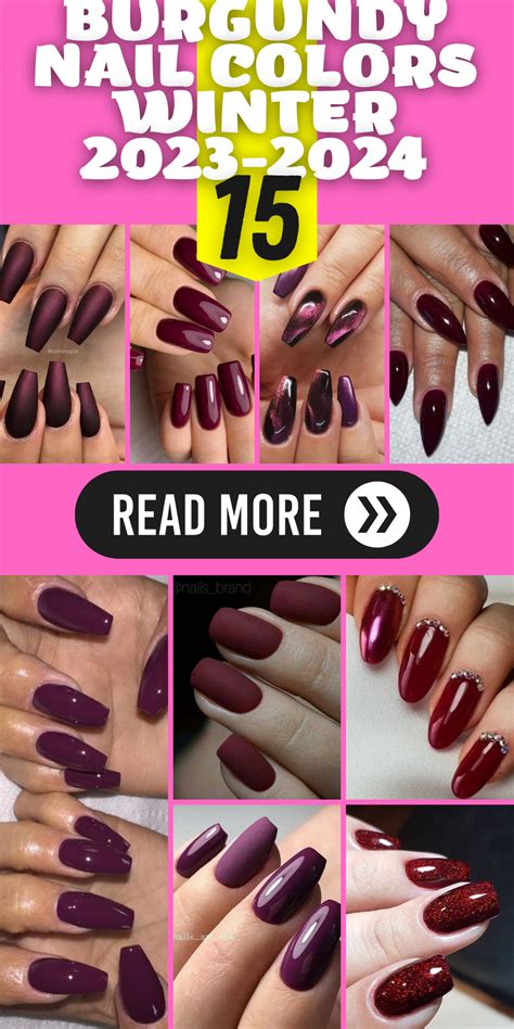 15 Stunning Burgundy Nail Colors For Winter 2023 2024 Nail Colors Winter