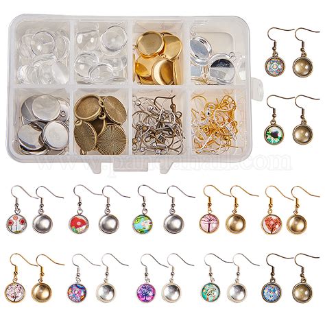 Shop Sunnyclue Box Diy Pairs Cabochon Earrings Making Kit Pcs