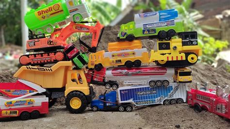 Review Mainan Mobil Mobilan Truck Oil Truck Box Dump Truck Kereta