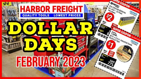 Harbor Freight Dollar Days Super Coupon Sale February 2023 YouTube