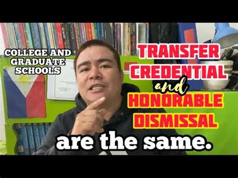 TRANSFER CREDENTIAL HONORABLE DISMISSAL By Maestro Bino YouTube