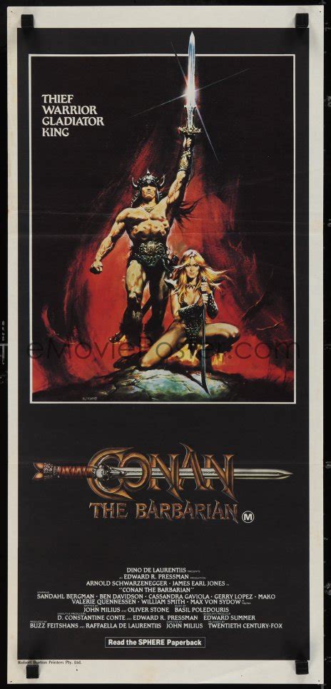 Emovieposter P Conan The Barbarian Aust Daybill Arnold