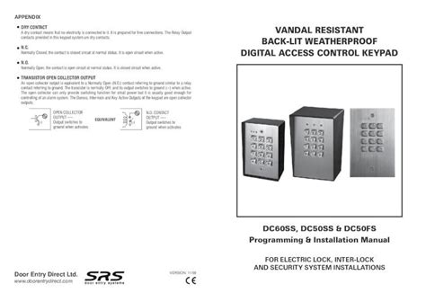 Pdf Access Control Intercom Keypad Vandal Resistant Wiring Diagram Dokumen Tips