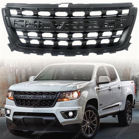 Front Grill Matte Black For 2015 20 Chevy Chevrolet Colorado Upper