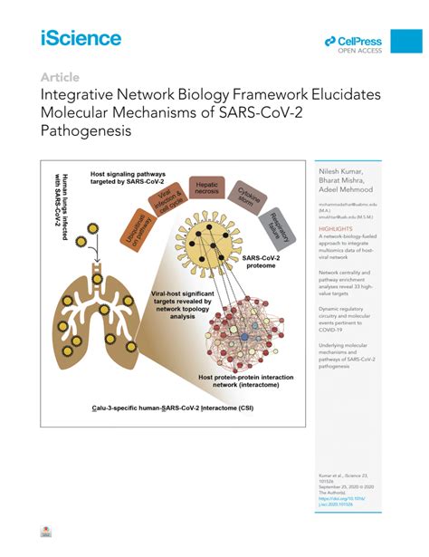 Pdf Integrative Network Biology Framework Elucidates Molecular