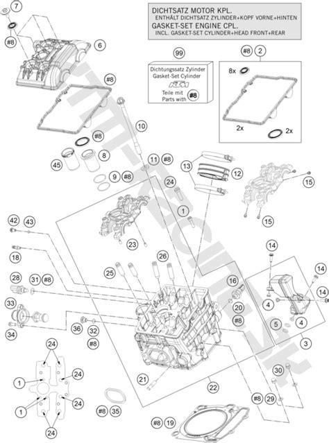 Ktm Racing Sch Ma Cylinder Head Front Pre Model Ktm Travel