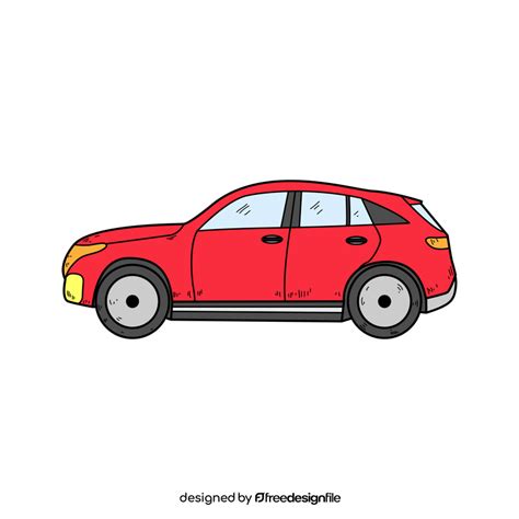 Red car drawing clipart free download