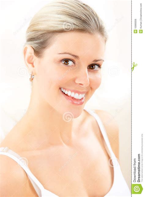 Happy Woman Stock Photo Image Of Beautiful Fresh Cosmetology 10990056