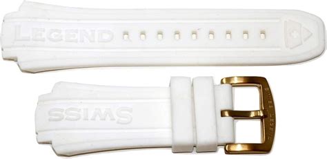 Amazon Swiss Legend Mm White Silicone Band Strap Satin Gold