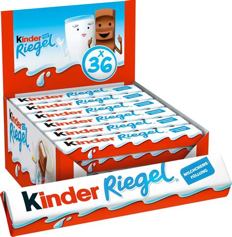 Kinder Riegel 36 Einzelriegel Einzeln Verpackte Schokoriegel Zartschmelzende