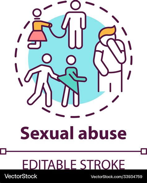 Sexual Abuse Concept Icon Royalty Free Vector Image