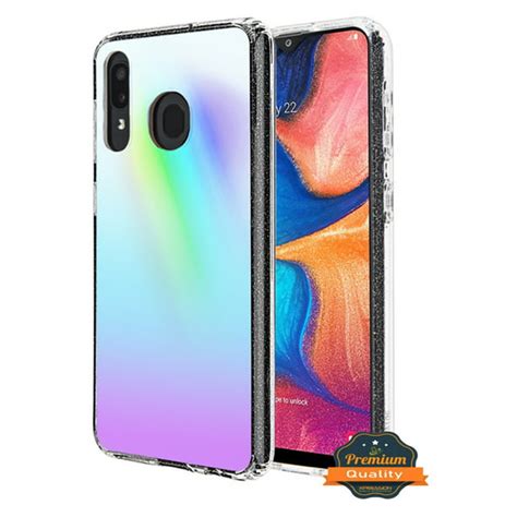 Samsung Galaxy A20 Phone Case Holographic Laser Beam Sparkle Reflective