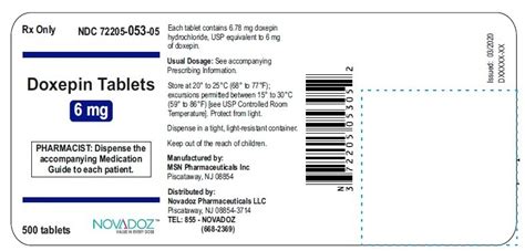 Doxepin Tablets: Package Insert - Drugs.com