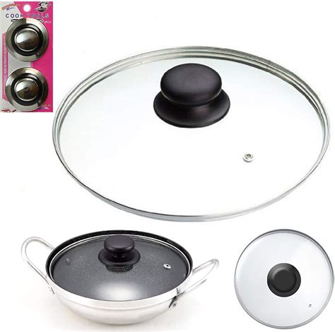 Cm Tempered Glass Pan Lid Pk Pan Lid Knobs Replacement Wok Lid