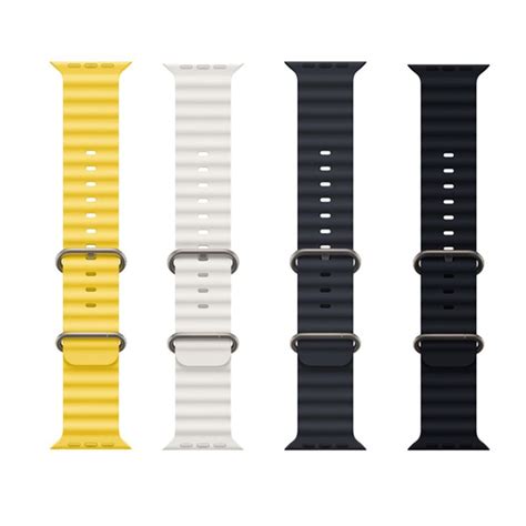 Gummi Silikon Armband Gewellt Orange Apple Watch Ultra 49 Mm