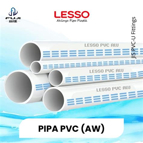 Jual Pipa PVC Lesso Type AW 4 Meter Per Batang Untuk Air Bersih