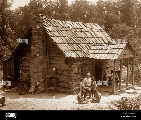 Mountaineers Cabin Cumberland Gap Tennessee Usa Early 1900s Stock