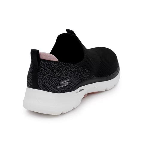 Tênis Skechers Go Walk 6 Glimmering Preto Loja Winged Tudo Para O Seu Esporte Está Aqui