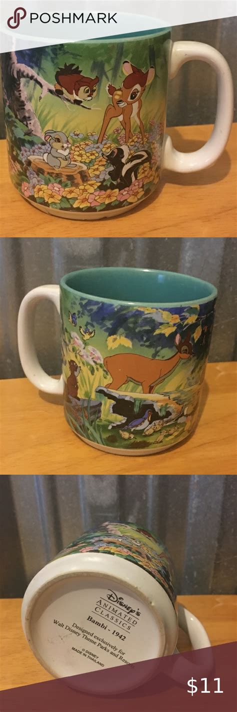 Disneys Animated Classics Bambi Ceramic Coffee Tea Mug Cup Park