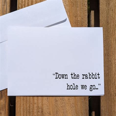 Rabbit Hole Greeting Card - Etsy