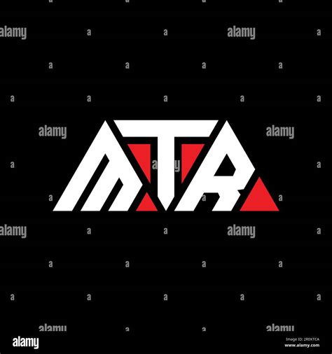 MTR triangle letter logo design with triangle shape. MTR triangle logo design monogram. MTR ...